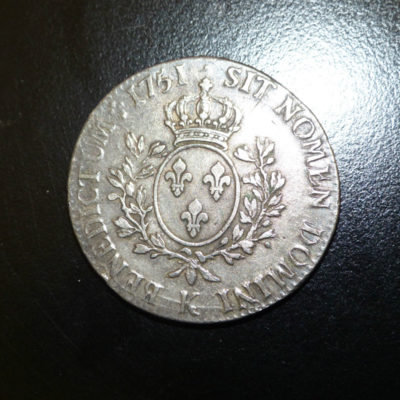 ECU au Bandeau - Louis XV - 1751 K - Bordeaux - 6 livres- ARGENT 917°/°°- XVIII° – Image 4