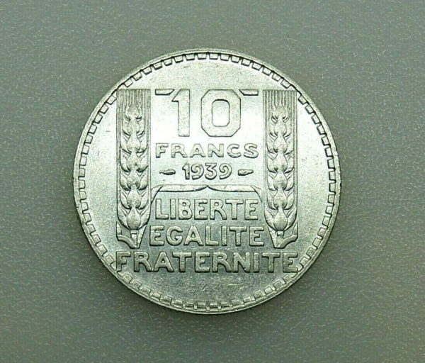 10-Francs-Turin-ARGENT-680-1939-TTB-Poids-10-Grammes-283992830849