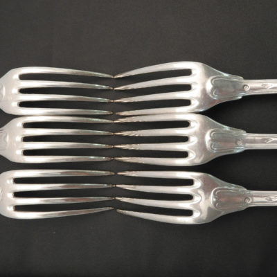 6 Couverts Filet. 940 gr. ARGENT 950°/°° Poinçons VIEILLARD & Minerve. 200 ANS – Image 12