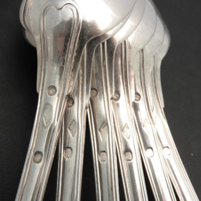 6 Couverts Filet. 940 gr. ARGENT 950°/°° Poinçons VIEILLARD & Minerve. 200 ANS – Image 6