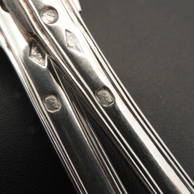 6 Couverts Filet. 940 gr. ARGENT 950°/°° Poinçons VIEILLARD & Minerve. 200 ANS – Image 7