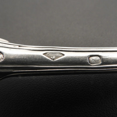 6 Couverts Filet. 940 gr. ARGENT 950°/°° Poinçons VIEILLARD & Minerve. 200 ANS – Image 8