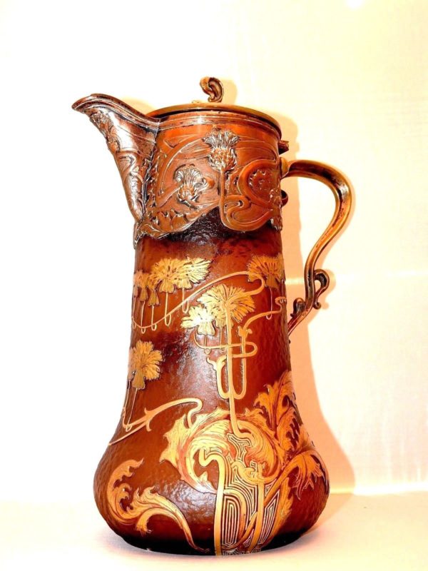 Aiguière 1900. VICTOR SAGLIER. Daum. Pate de verre. Art nouveau. Modern style – Image 11