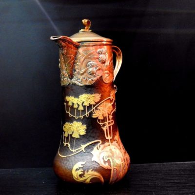 Aiguière 1900. VICTOR SAGLIER. Daum. Pate de verre. Art nouveau. Modern style – Image 4