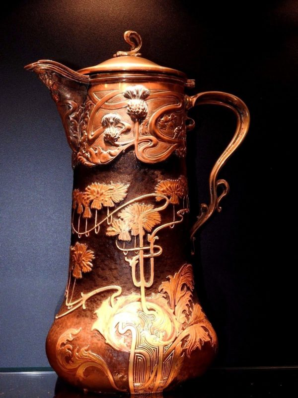 Aiguière 1900. VICTOR SAGLIER. Daum. Pate de verre. Art nouveau. Modern style – Image 5