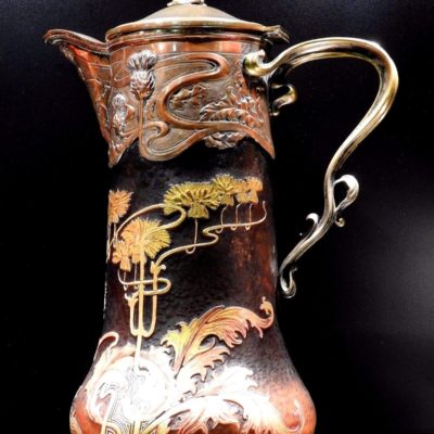 Aiguière 1900. VICTOR SAGLIER. Daum. Pate de verre. Art nouveau. Modern style – Image 6
