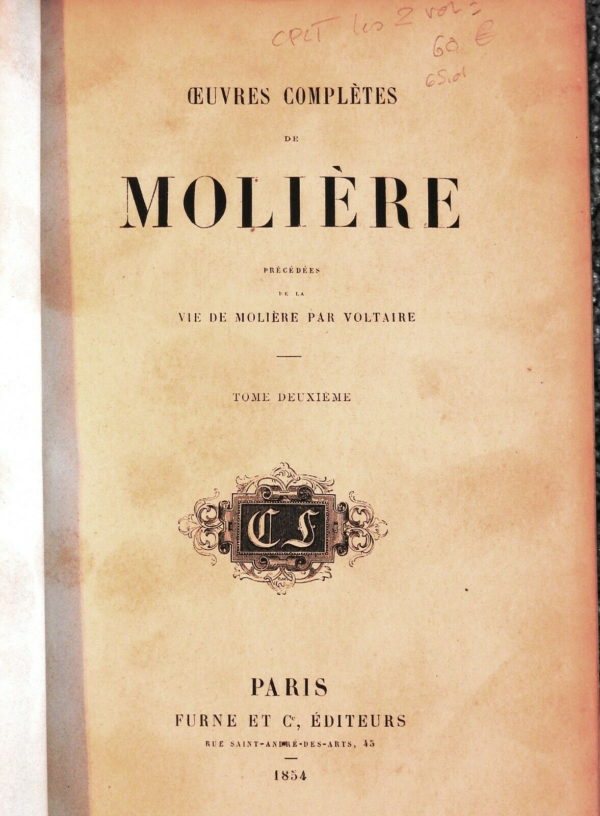 OEUVRES-COMPLETES-DE-MOLIERE-La-vie-de-Moliere-par-VOLTAIRE-1854-1582-Pages-274595010479-10