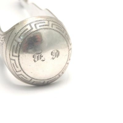 Pince à sucre. Argent Massif. 56gr. Poinçon MINERVE. Argenterie. Art de la table – Image 9